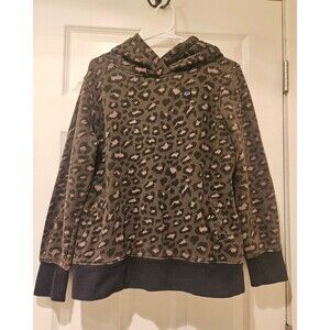 Fox Racing Pullover Hoodie Size Large Leopard Animal Print Y2K Fashion 90's